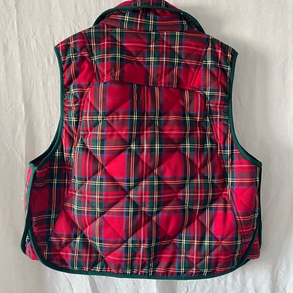 BiBi Tartan Plaid Vest with Red and Green Accents - Picture 3 of 3